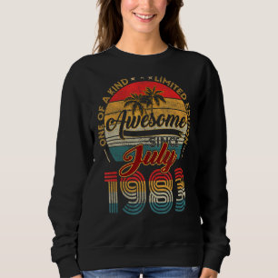 Sweatshirt Impressionnant Depuis 1983 Né Juillet 1983 39 Ans