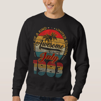 Sweatshirt Impressionnant Depuis 1983 Né Juillet 1983 39 Ans