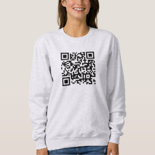 Sweatshirt Imprimez sur deux faces QR Code Femme Ash Grey