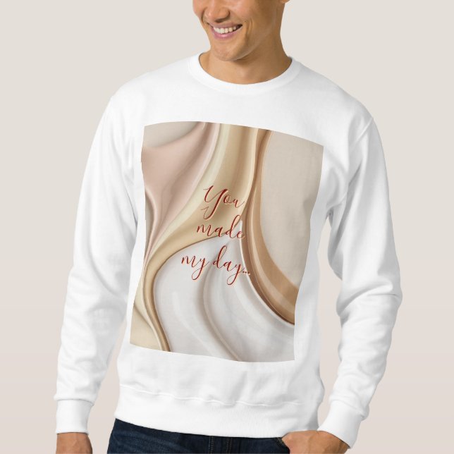 Sweatshirt in abstrakter Grafik (Vorderseite)