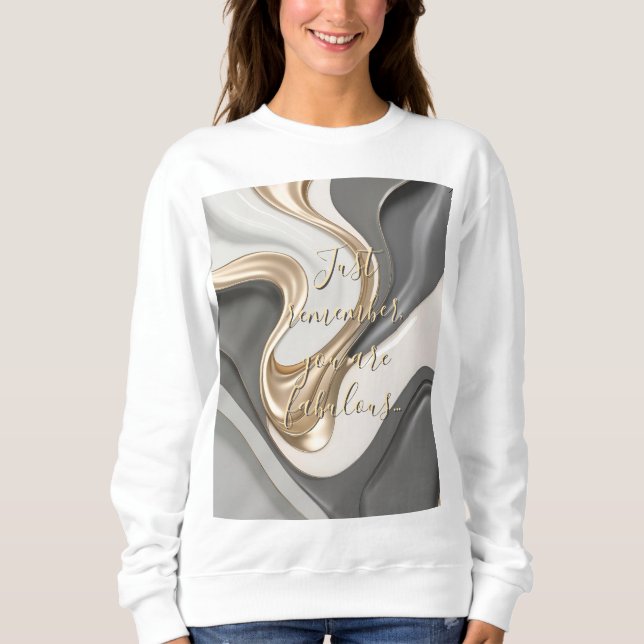 Sweatshirt in abstrakter Grafik (Vorderseite)