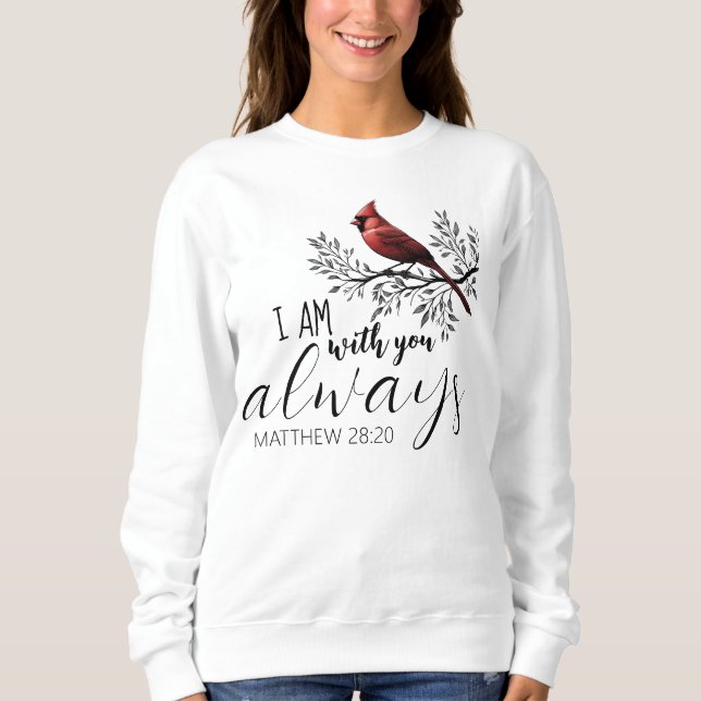 Sweatshirt In Loving Memory: Red Cardinal  (Devant)