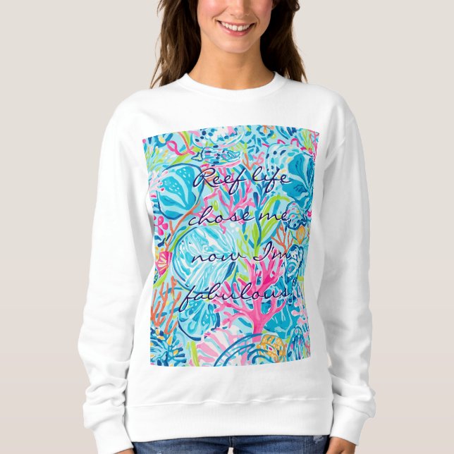 Sweatshirt in stylischer Grafik (Vorderseite)