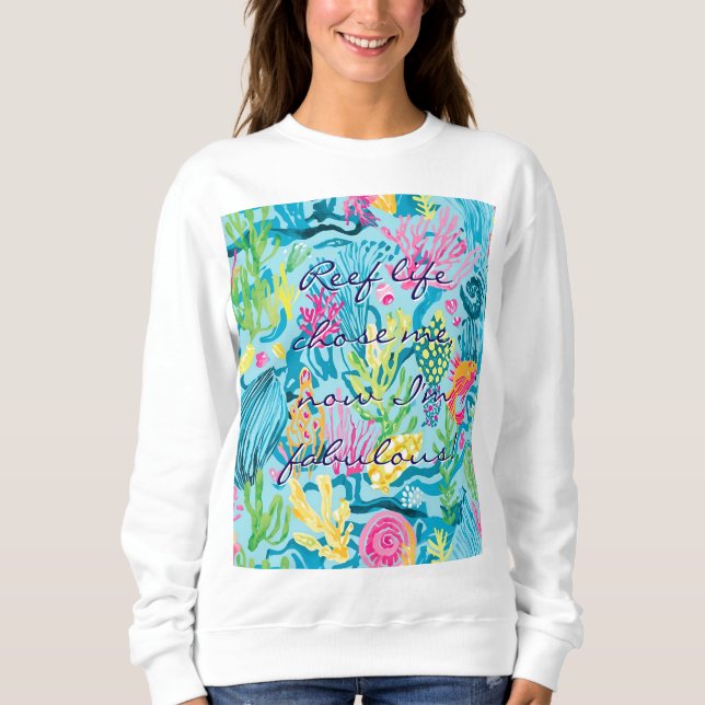 Sweatshirt in stylischer Grafikoptik (Vorderseite)