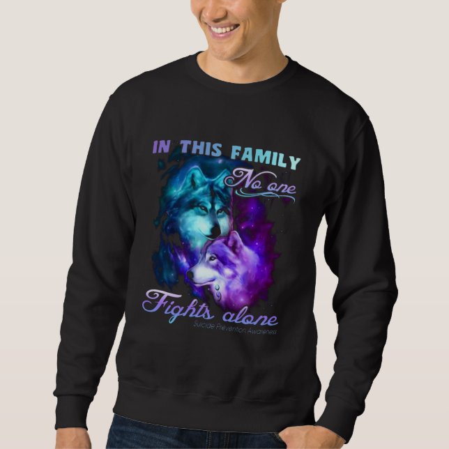 Sweatshirt In This Family No One Fights Alone (Devant)