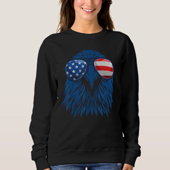 Sweatshirt Independence Day American Flag Eagle 4th Of July (Devant)