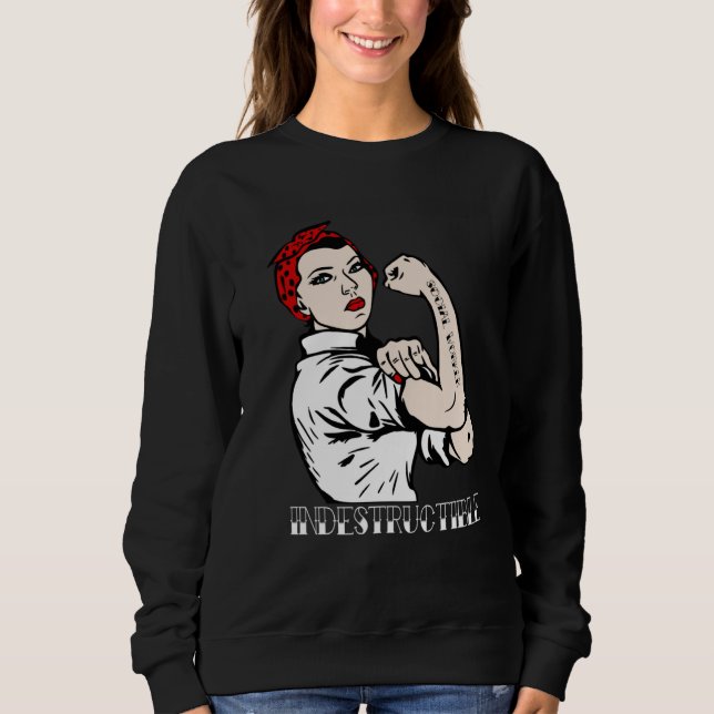 Sweatshirt Indestructible Social Worker Pin Up (Devant)
