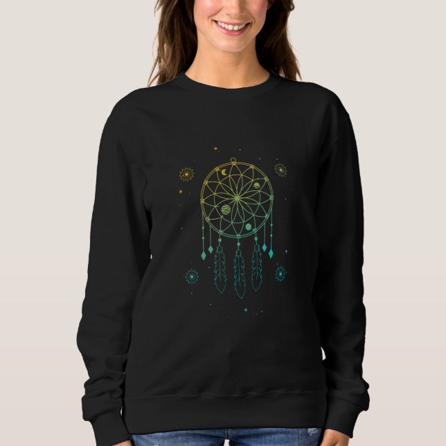Sweatshirt Indian Dream Catcher Étoiles mystiques Géométrie s (Devant)