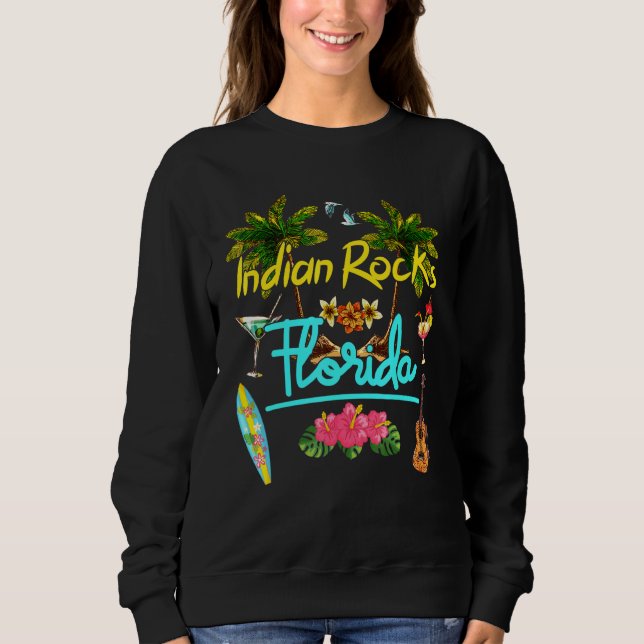 Sweatshirt Indian Rocks Florida Beach Summer Palm Sun Set Pal (Devant)