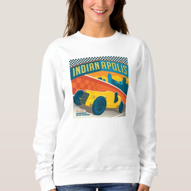 Sweatshirt Indianapolis, Indiana | Vintage Racer (Devant)