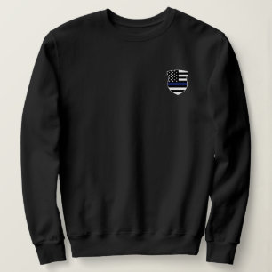 Sweatshirt Indicateur de l'officier de police Léger Ligne ble