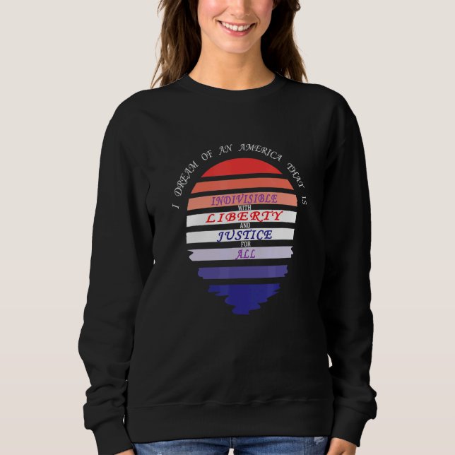 Sweatshirt Indivisible Avec Liberté Et Justice Pour Tous (Devant)
