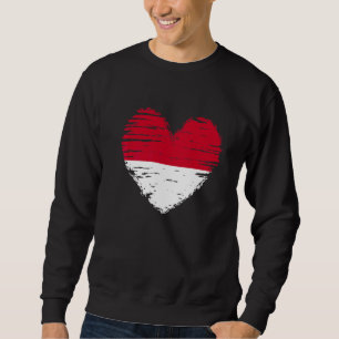 Sweatshirt Indonésie Coeur Drapeau indonésien Pride indonésie