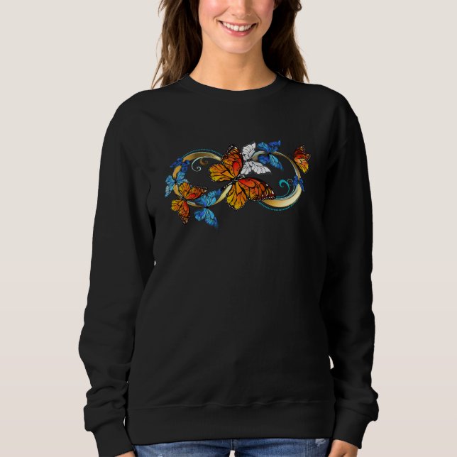 Sweatshirt Infinité de papillons monarques (Devant)
