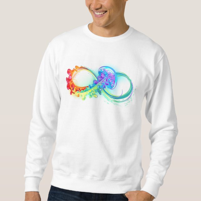 Sweatshirt Infinity avec Rainbow Jellyfish (Devant)