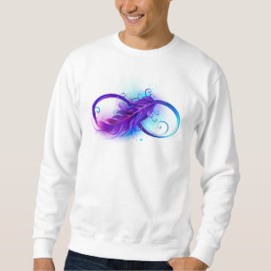 Sweatshirt Infinity with purple feather