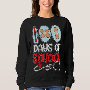 Sweatshirt Infirmière 100 Jours D'Amour À L'École Stethoscope
