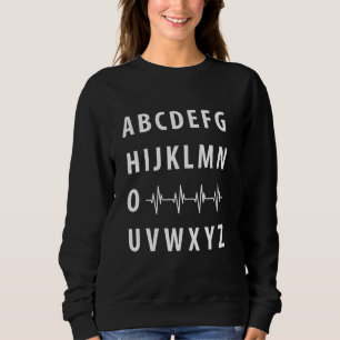 Sweatshirt Infirmière ABC PQRST EKG Cardiologie cardiaque