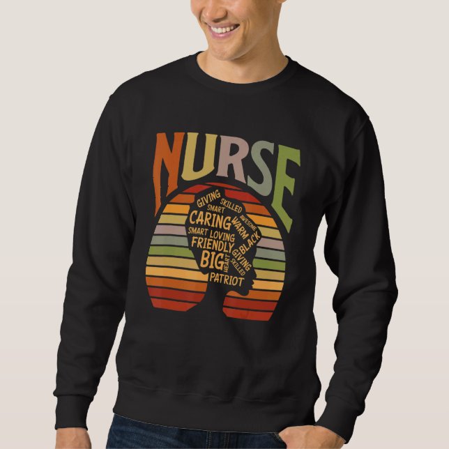 Sweatshirt Infirmière afro-américaine Infirmière afro-américa (Devant)