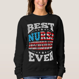 Sweatshirt Infirmière Anesthésiste 4ème Quatre Juillet Etats-