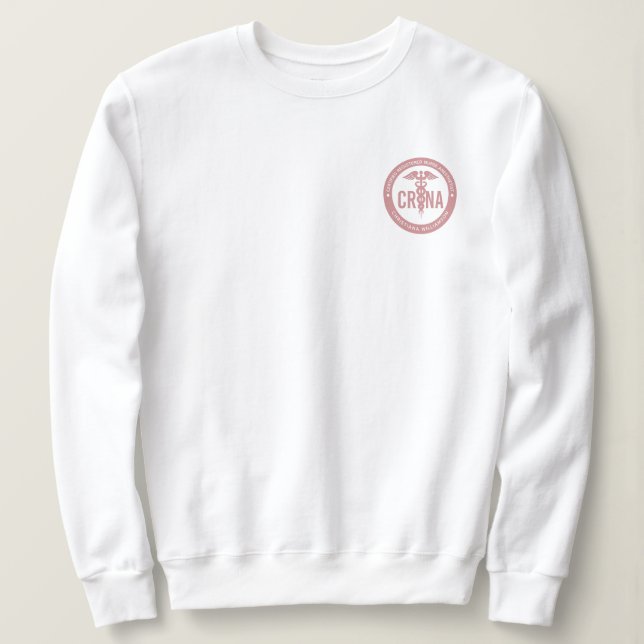 Sweatshirt Infirmière anesthésiste certifiée CRNA personnalis (Design devant)