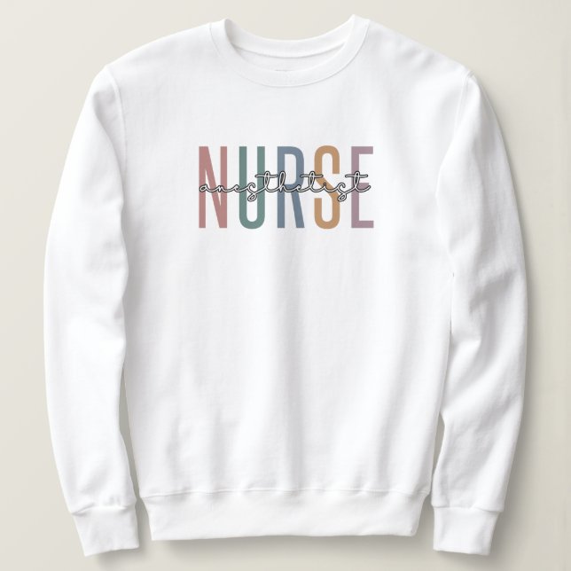 Sweatshirt Infirmière anesthésiste CRNA Cadeaux pour anesthés (Design devant)