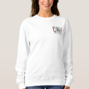 Sweatshirt Infirmière certifiée rétro CNA personnalisée
