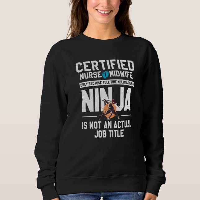 Sweatshirt Infirmière certifiée sage-femme seulement Gynécolo (Devant)