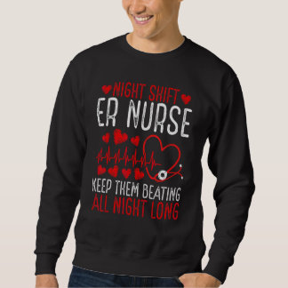 Sweatshirt Infirmière de nuit aux urgences technicienne des u