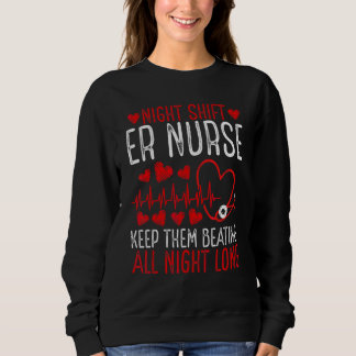 Sweatshirt Infirmière de nuit aux urgences technicienne des u