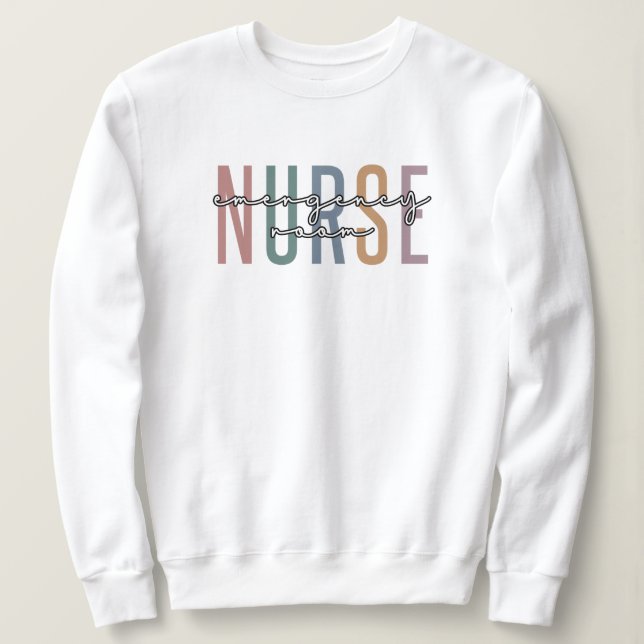 Sweatshirt Infirmière de salle d'urgence RN Futurs infirmiers (Design devant)