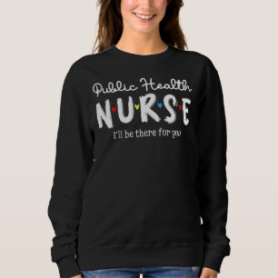 Sweatshirt Infirmière de santé publique Plaid Red Love Heart