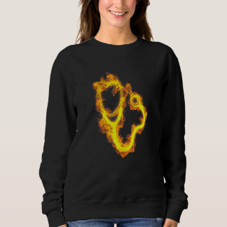 Sweatshirt Infirmière de soins de médecin Flames Stethoscope
