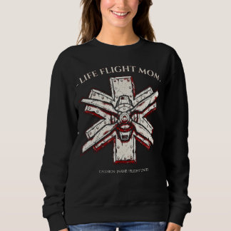 Sweatshirt Infirmière de vol personnalisée Maman Medevac Bout
