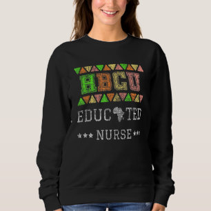 Sweatshirt Infirmière diplômée Hbcu Collision Noir Vint instr