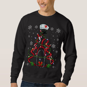 Sweatshirt Infirmière Docteur Noël Arbre Stethoscope Médicale