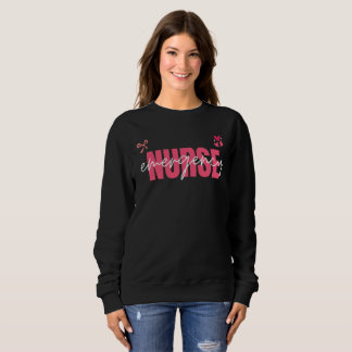 Sweatshirt Infirmière d'urgence mignonne Nœud papillon rose