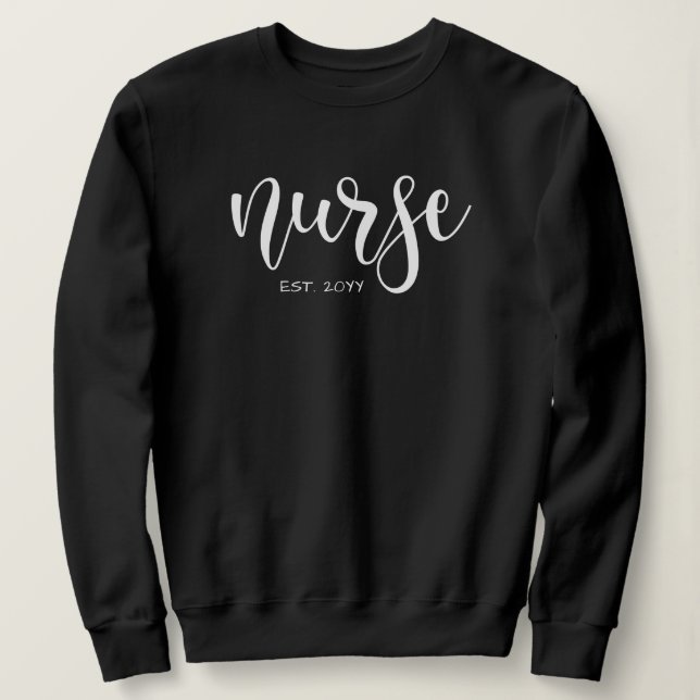 Sweatshirt Infirmière Est Année sur mesure Étudiante Infirmiè (Design devant)