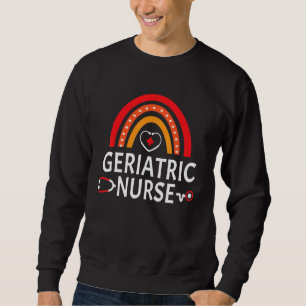 Sweatshirt Infirmière gériatrique arc-en-ciel Stethoscope Coe