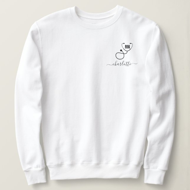 Sweatshirt Infirmière inscrite à la RN personnalisée  (Design devant)