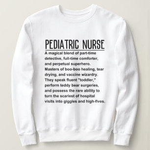 Sweatshirt infirmière pédiatrique