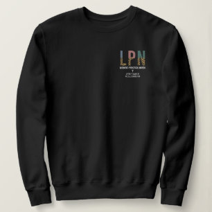 Sweatshirt Infirmière pratique autorisée LPN personnalisée