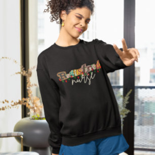 Sweatshirt Infirmière rétro vintage style scrapbooking