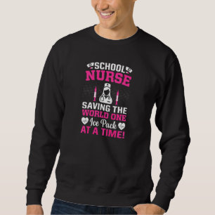 Sweatshirt Infirmière Scolaire Féminine Sauvons Le Monde Un S