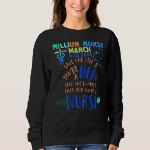 Sweatshirt Infirmières et infirmiers unis mars million Infirm