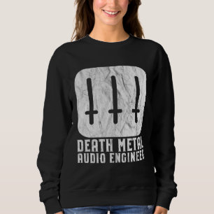 Sweatshirt Ingénieur audio Death Metal croix inversées Son