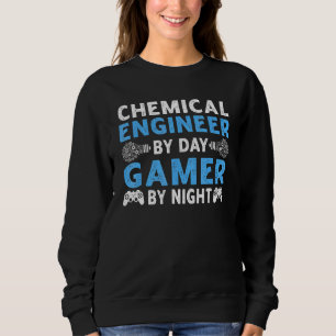 Sweatshirt Ingénieur Chimique Par Joueur De Jour Par Papa Jeu