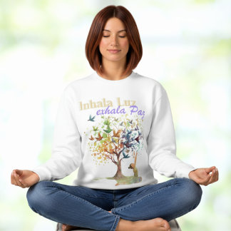 Sweatshirt Inhala Luz, Exhala Paz - meditación, yoga