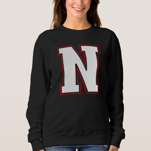 Sweatshirt Initial N Monogram N Letter N Capital Alphabet (Devant)