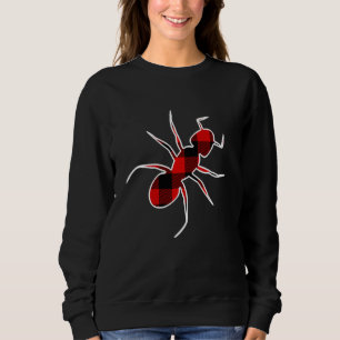 Sweatshirt Insecte Rouge Buffle Plaid Bug Fly Correspondant P